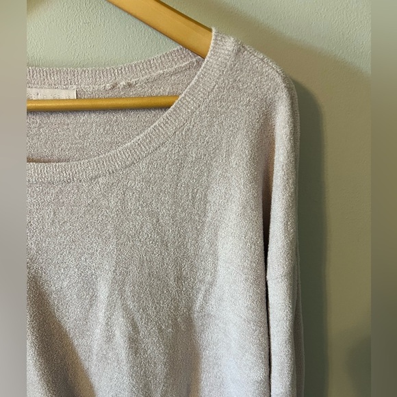 Barefoot Dreams Sweater Size Large Pink CozyChic Ultra Lite Crew Neck Pullover - Picture 3 of 8